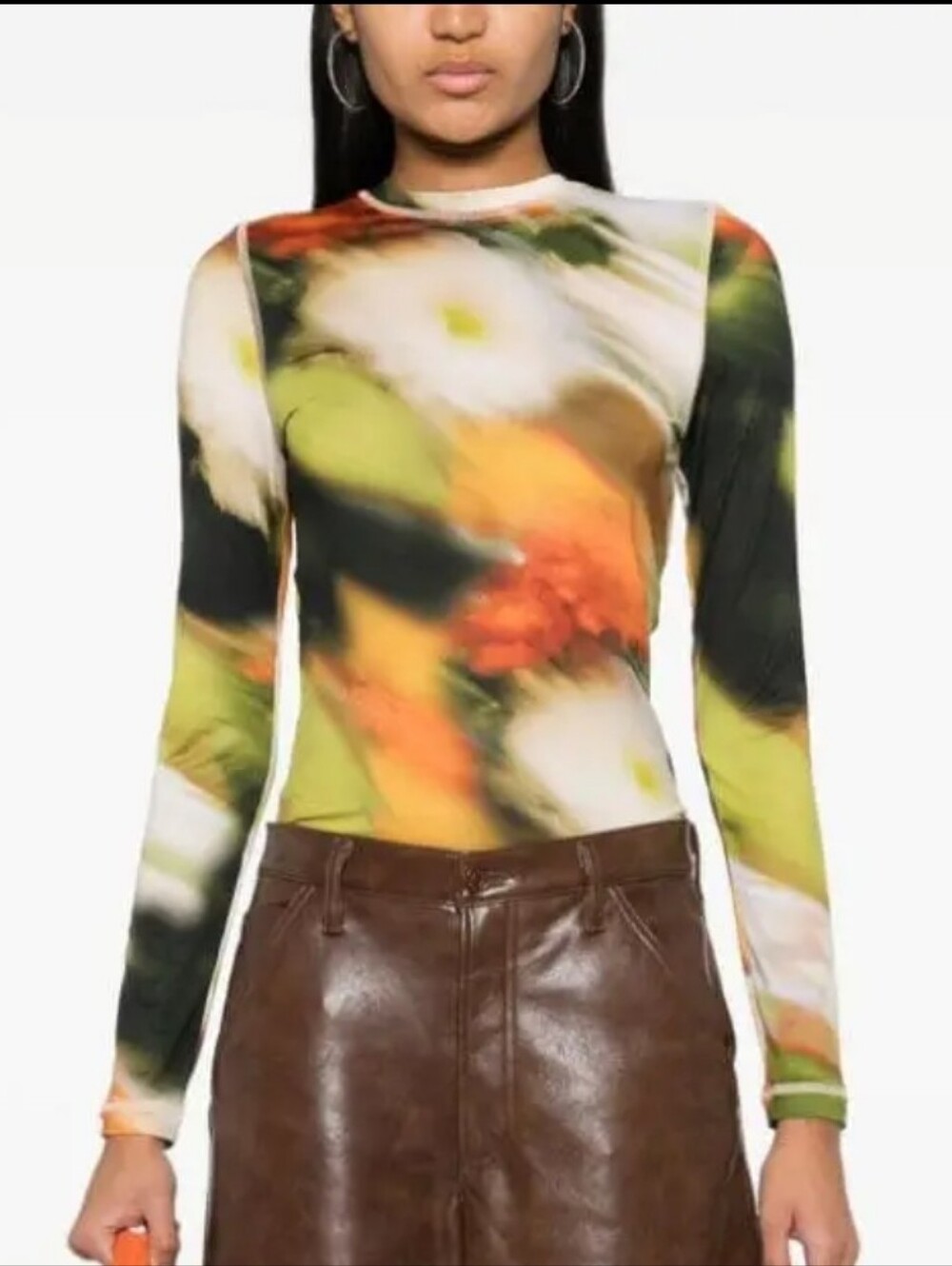 STINE GOYA Juno Blouse in Fast Motion Abstract Print size XS/S